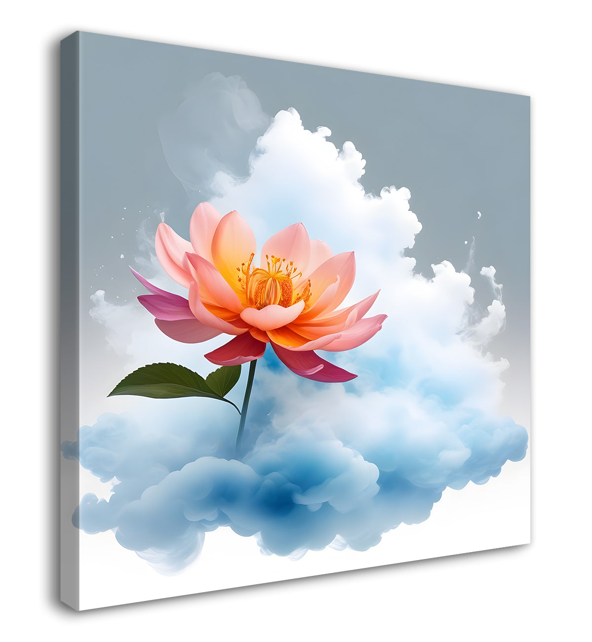 Pink flowers in water colour painting  - Flower-S-324