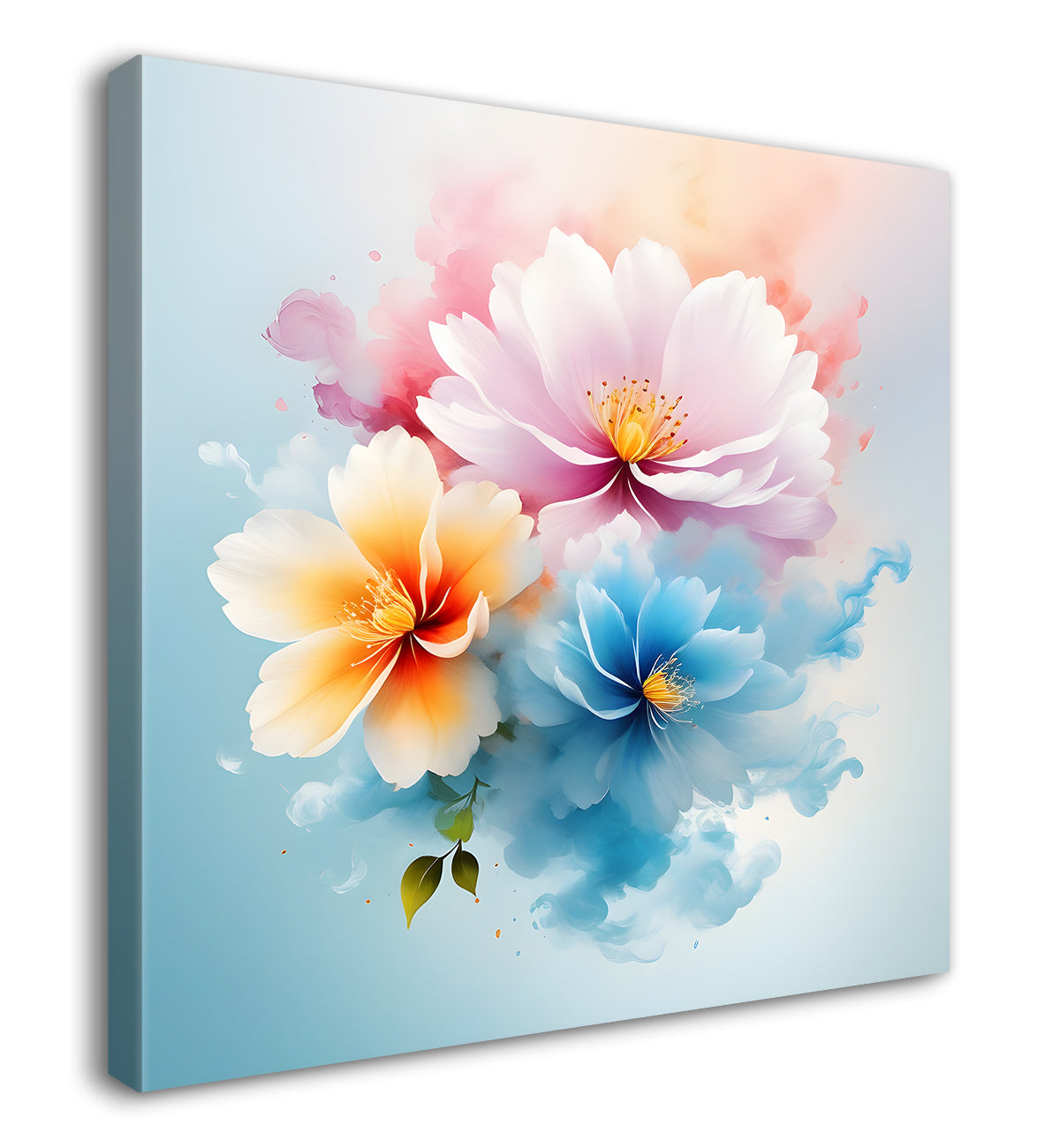 Colourful flowers in water colour painting  - Flower-S-328