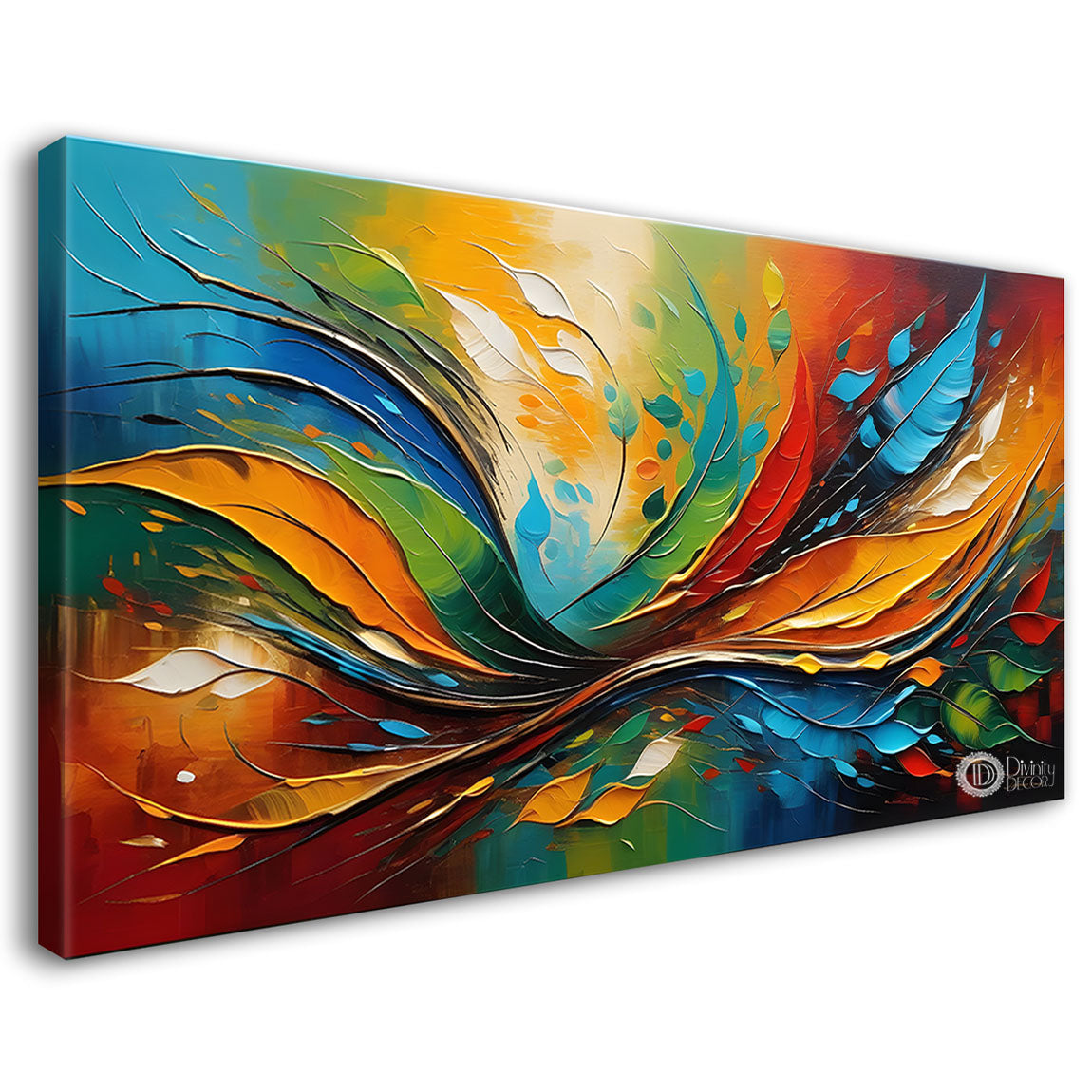 Colorful textured oil painting Canvas Painting - Design - Modern-L-328