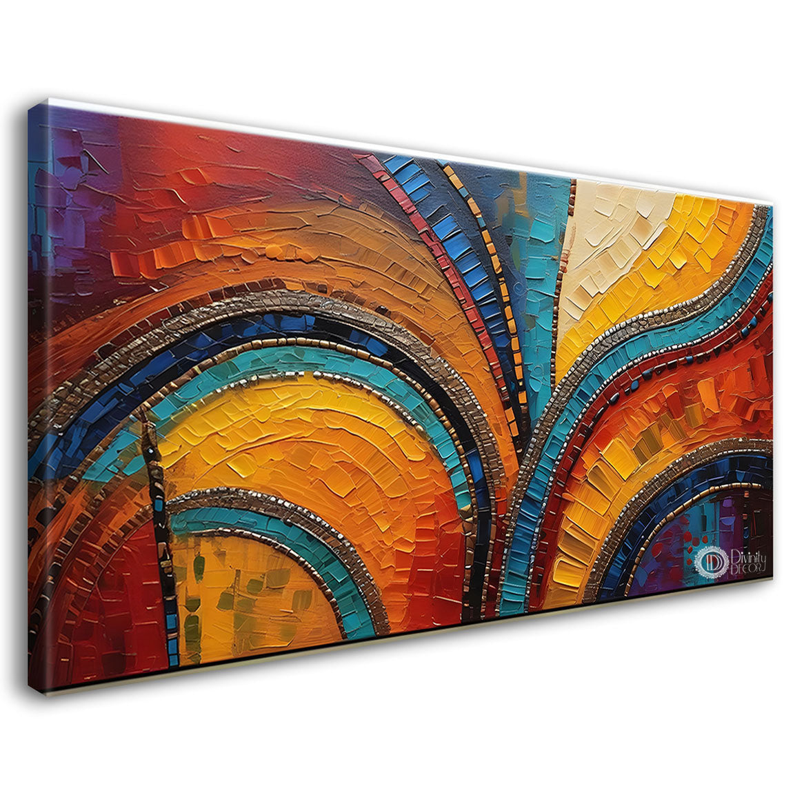 Colorful Textured Modern art Canvas Painting - Design - Modern-L-32