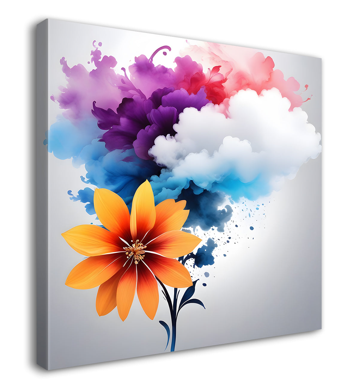 Colourful flowers in water colour painting  - Flower-S-331