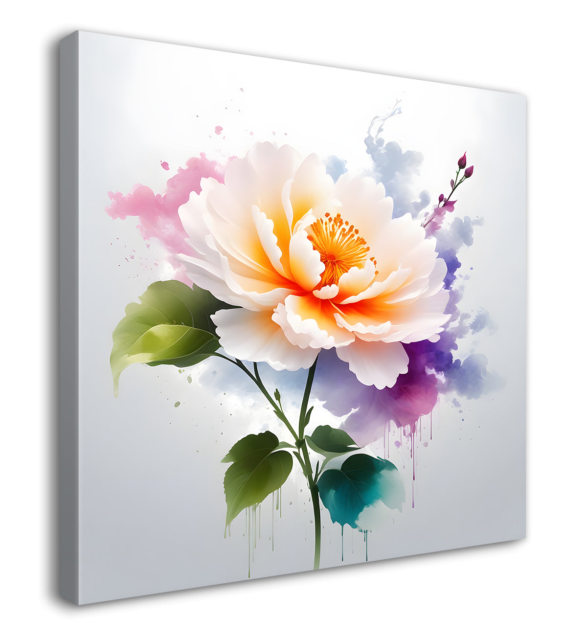 Colourful flowers in water colour painting  - Flower-S-332