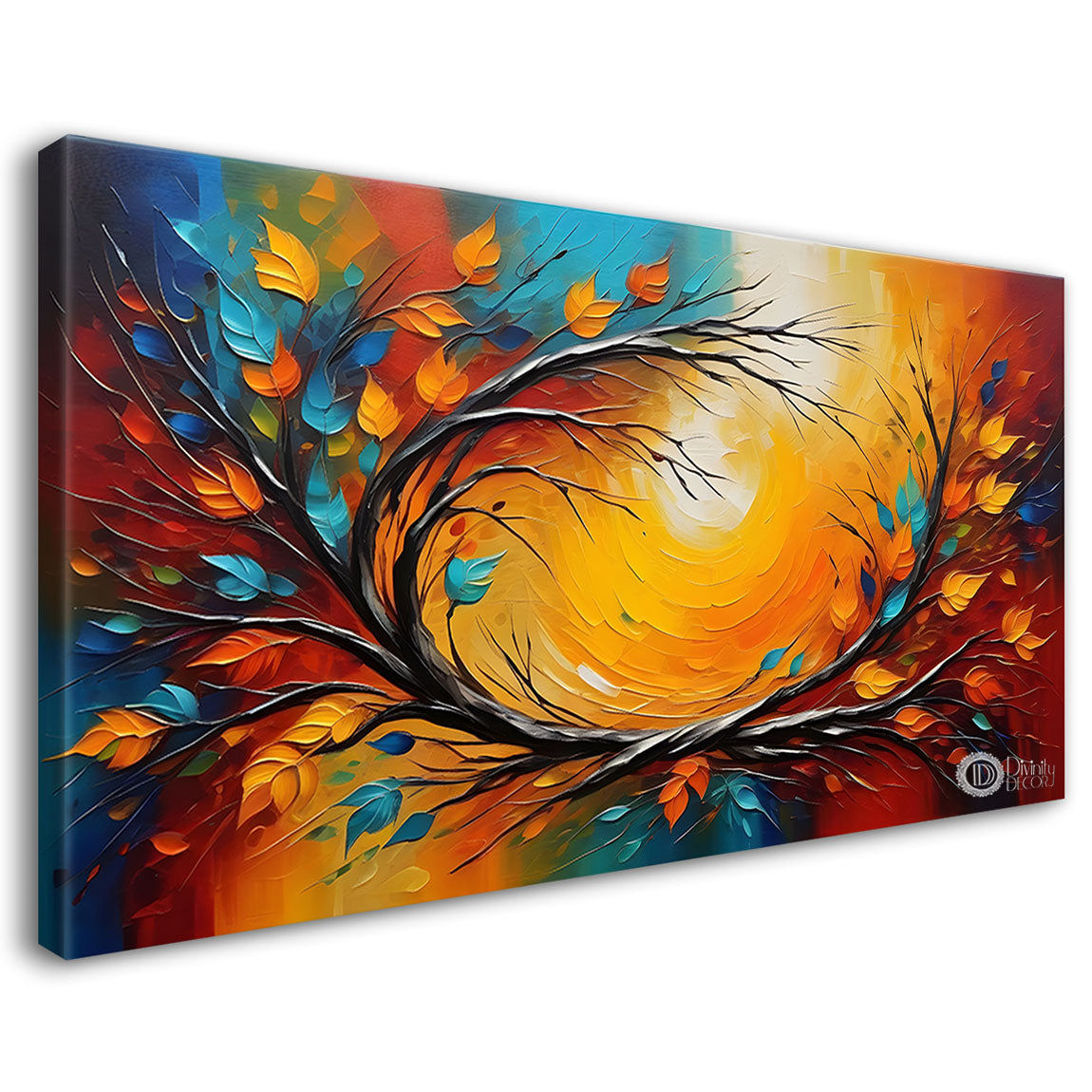 Colorful textured oil painting Canvas Painting - Design - Modern-L-337