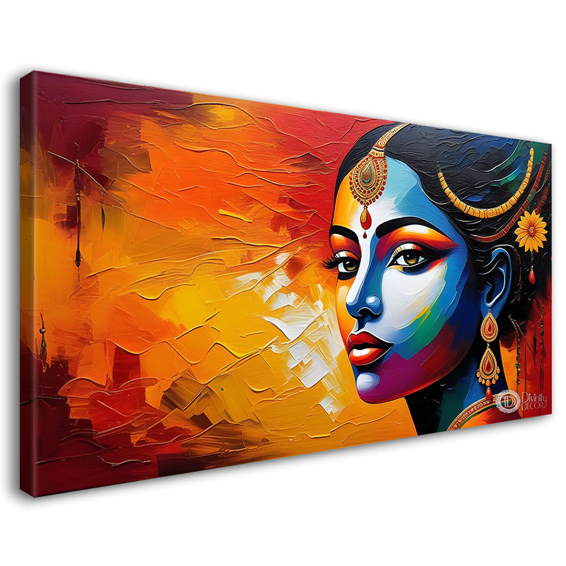 Tribal lady face modern art Canvas Painting - Design - Modern-L-339