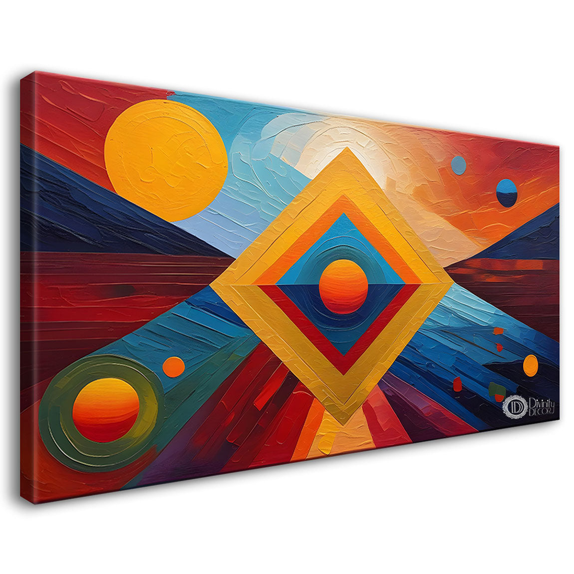 Colorful textured oil painting Canvas Painting - Design - Modern-L-341