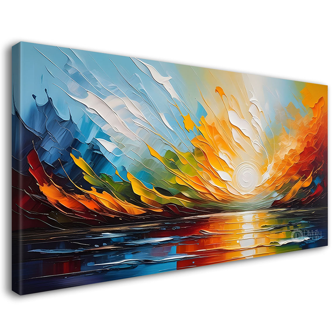 Colorful mountains painting Canvas Painting - Nature Art -342