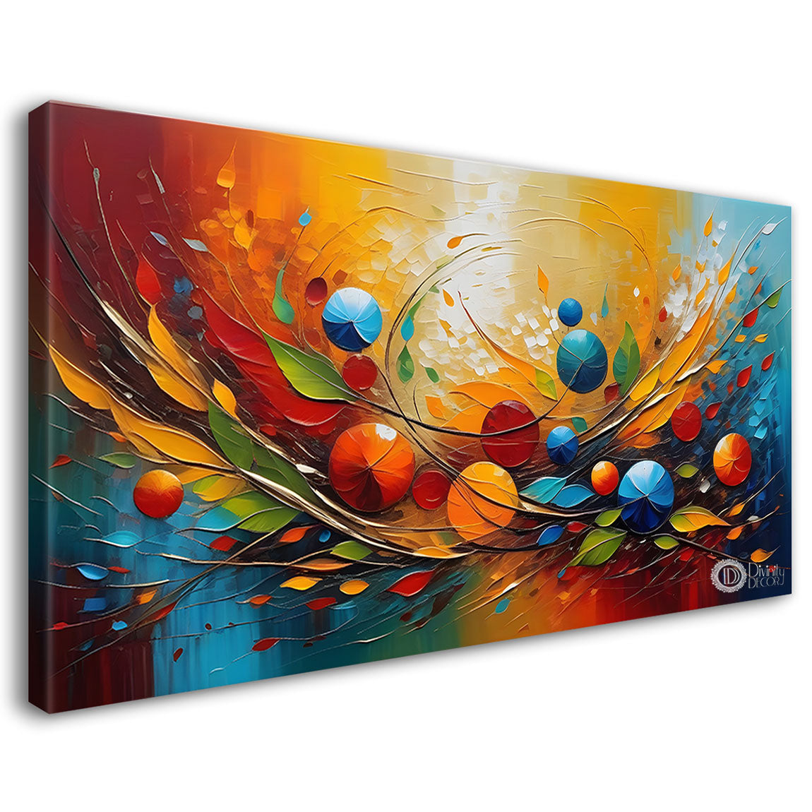 Colorful textured oil painting Canvas Painting - Design - Modern-L-344