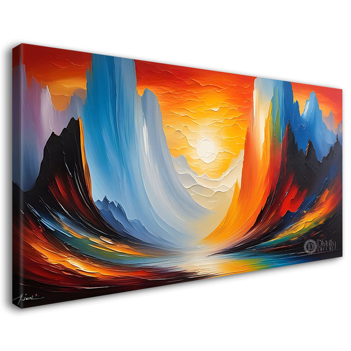 Colorful textured painting art Canvas Painting - Nature Art -348