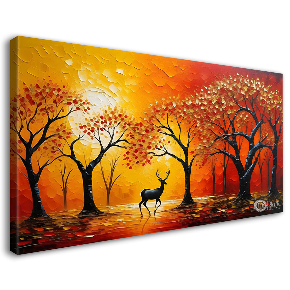 Sunset view textured modern art Canvas Painting - Design - Modern-L-350