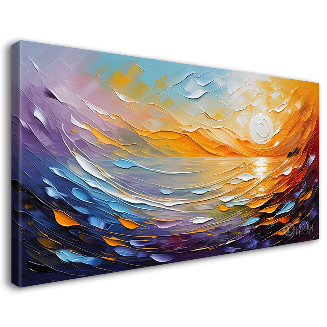 Sunrise view textured painting Canvas Painting - Nature Art -350