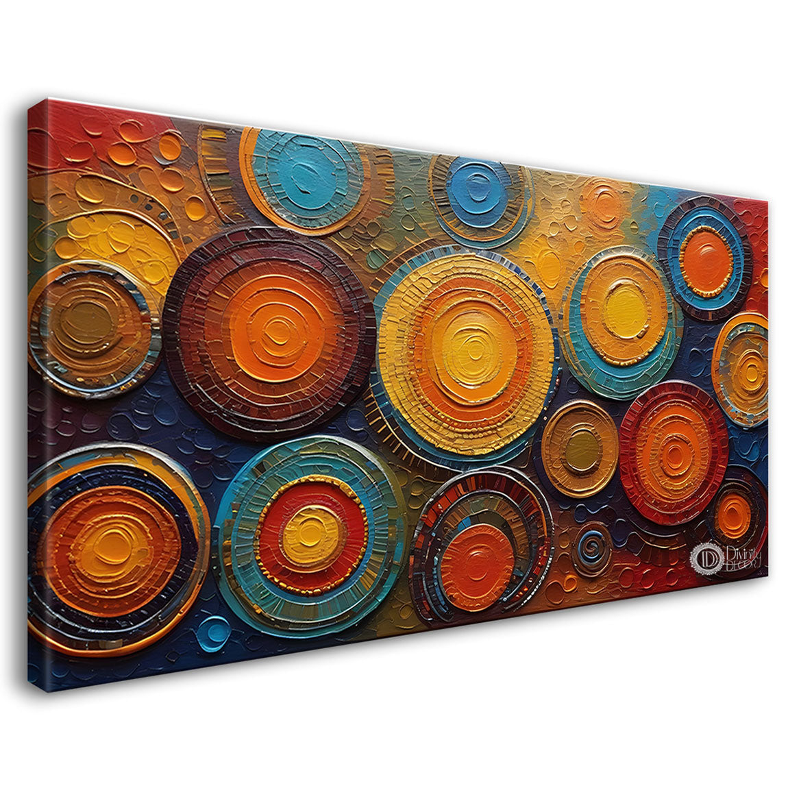 Colorful spiral Textured art Canvas Painting - Design - Modern-L-35