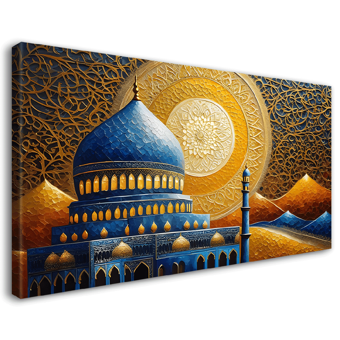 Islamic mosque in bright textured oil painting Canvas Painting - Islamic paintings - 36