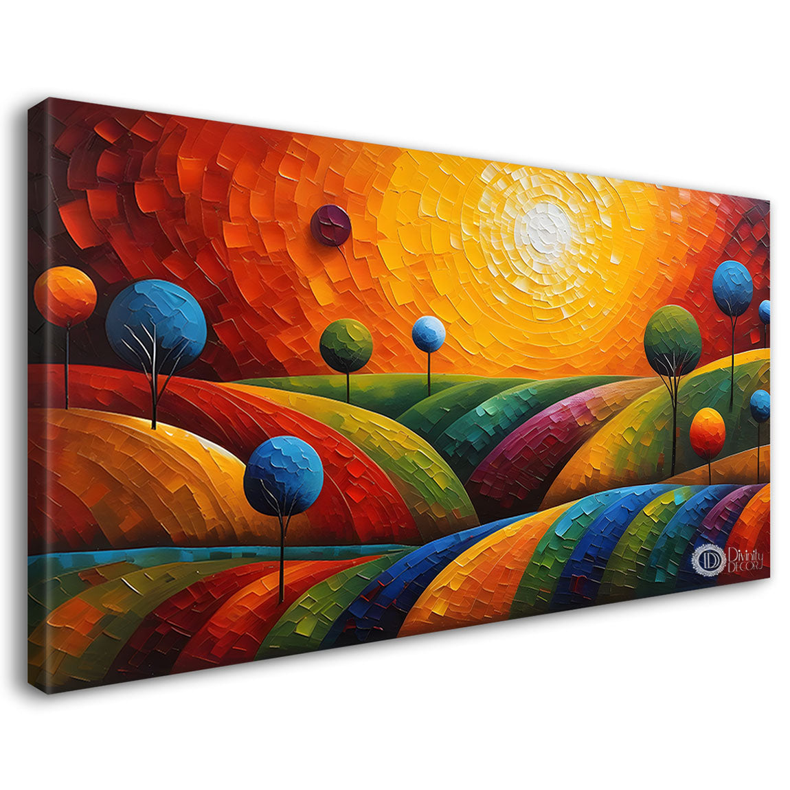 Colorful Textured Modern art Canvas Painting - Design - Modern-L-360