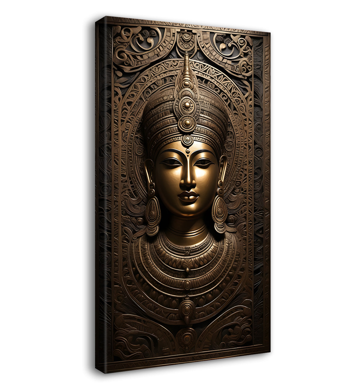 Egyptian face with dark golden modern art painting Canvas Painting - Design - Modern-V-36