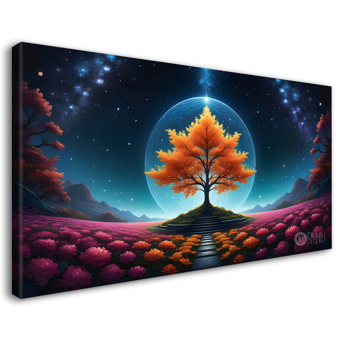 Flowers in the night painting Canvas Painting - Nature Art -370