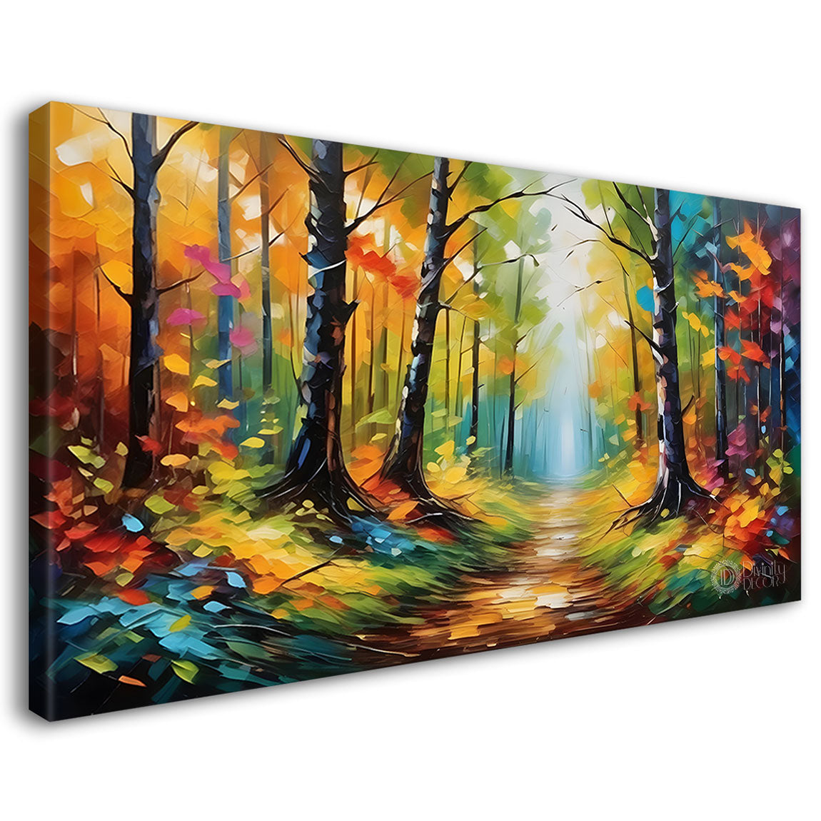 Colorful tree painting Canvas Painting - Nature Art -373