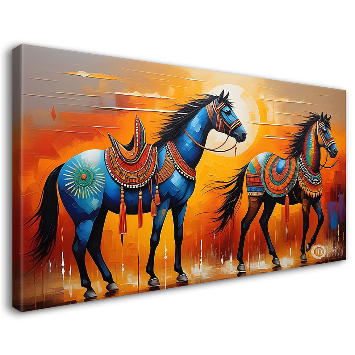 Horse textured modern art Canvas Painting - Design - Modern-L-376