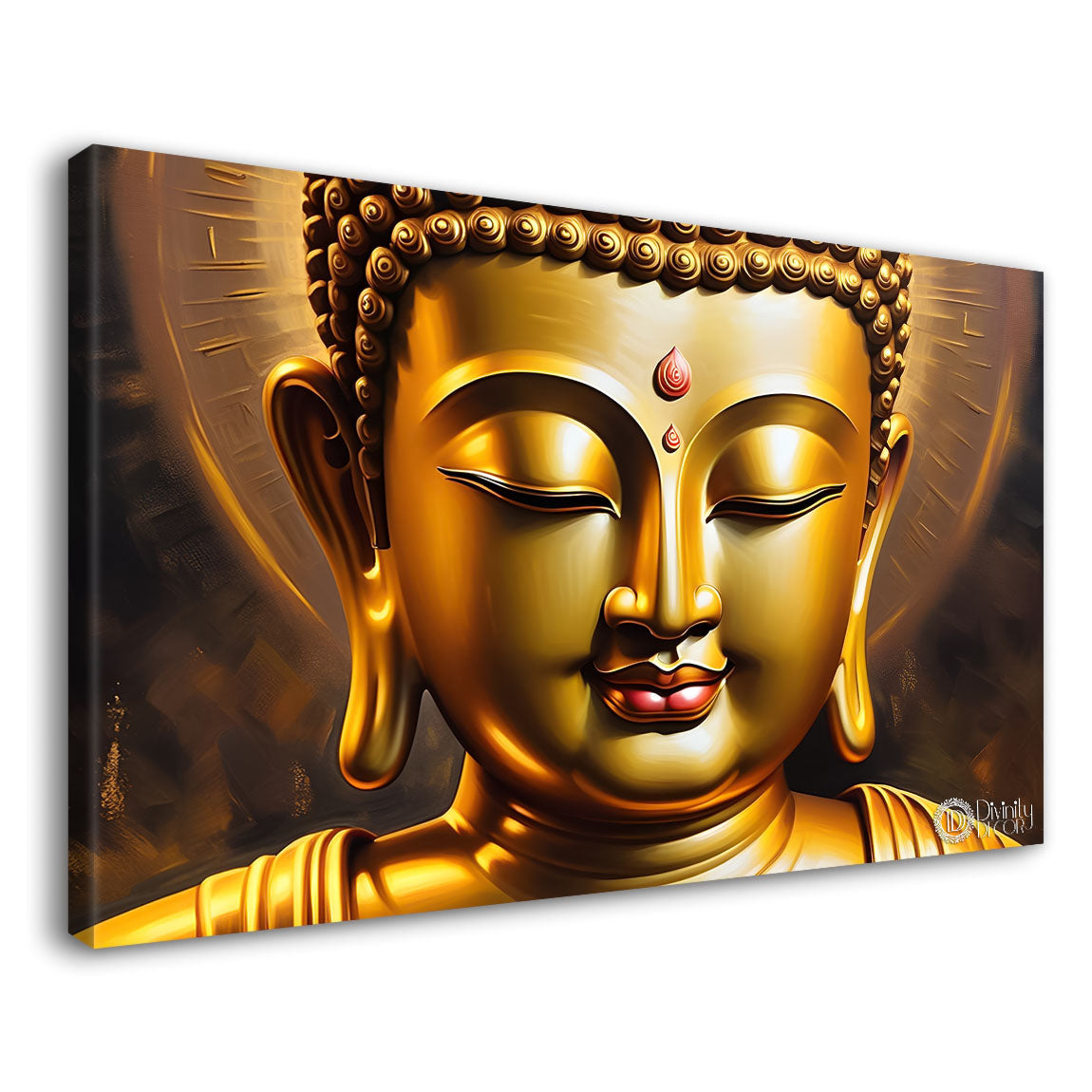 Golden buddha textured painting Canvas Wall Painting - Buddha-37