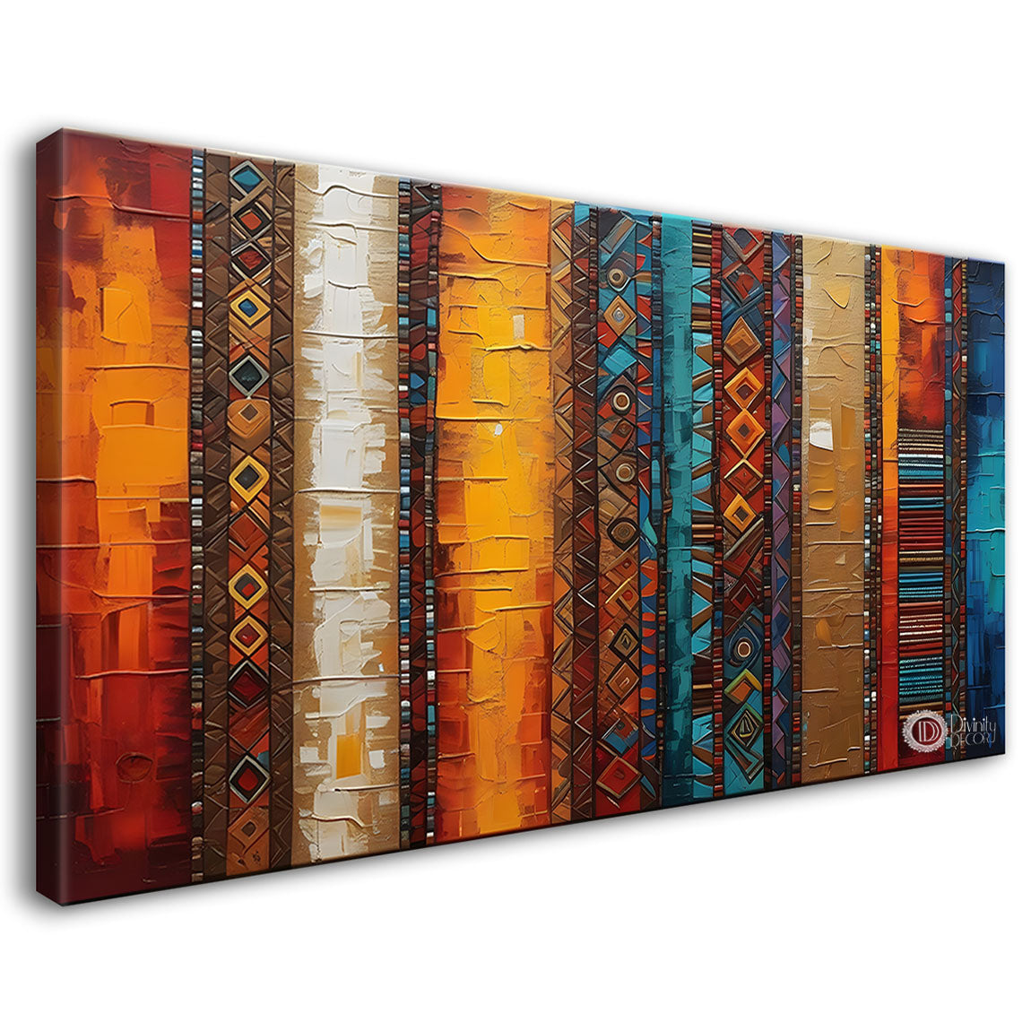 Vertical Lines textured art Canvas Painting - Design - Modern-L-37