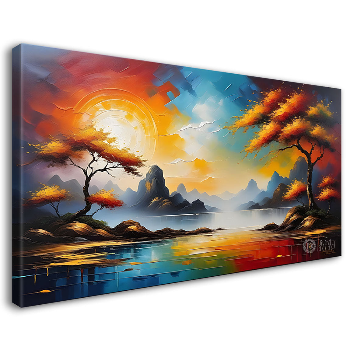 Colorful textured painting art Canvas Painting - Nature Art -381