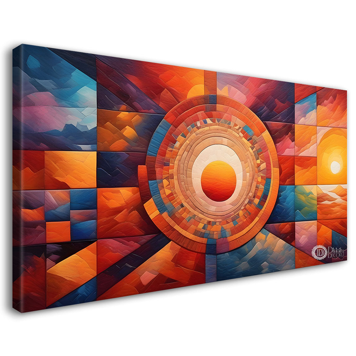 Sunset view textured modern art Canvas Painting - Design - Modern-L-385