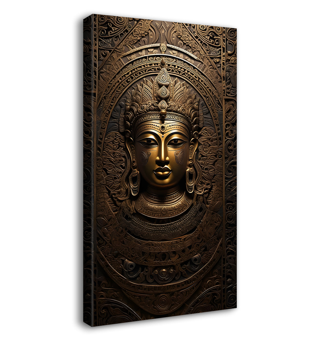 Egyptian face with dark golden modern art painting Canvas Painting - Design - Modern-V-38