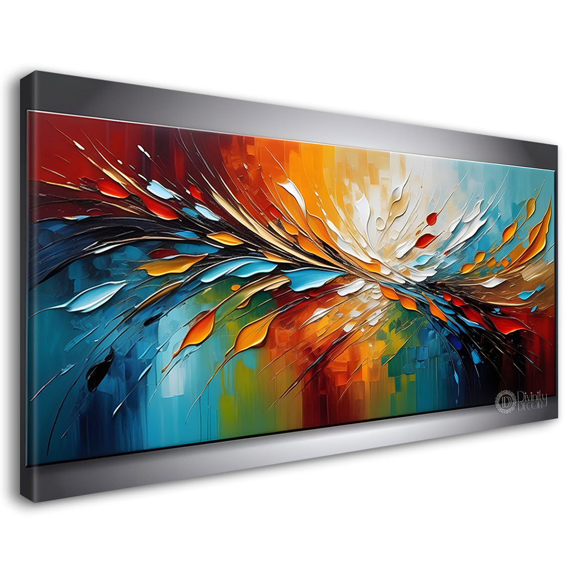 Colorfully textured painting art Canvas Painting - Nature Art -396