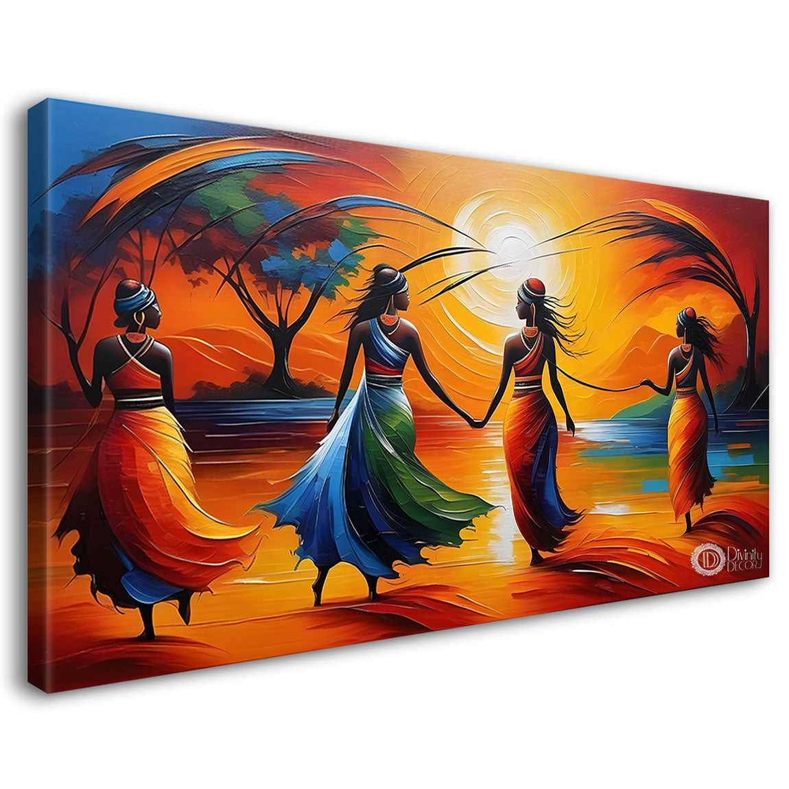 Tribal Textured art Canvas Painting - Design - Modern-L-397