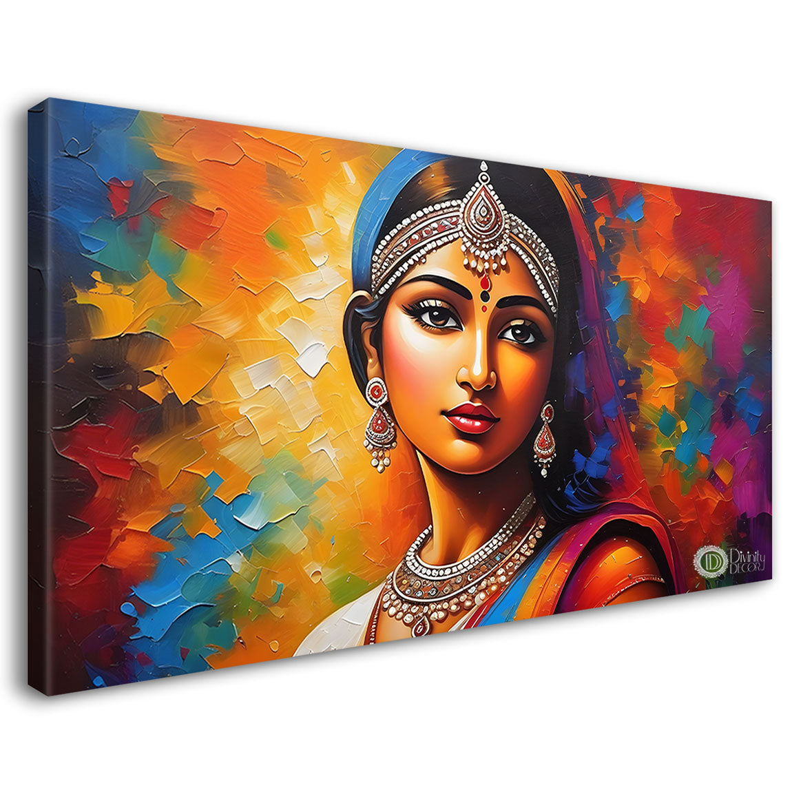Beauty in brown lady textured modern art Canvas Painting - Design - Modern-L-398
