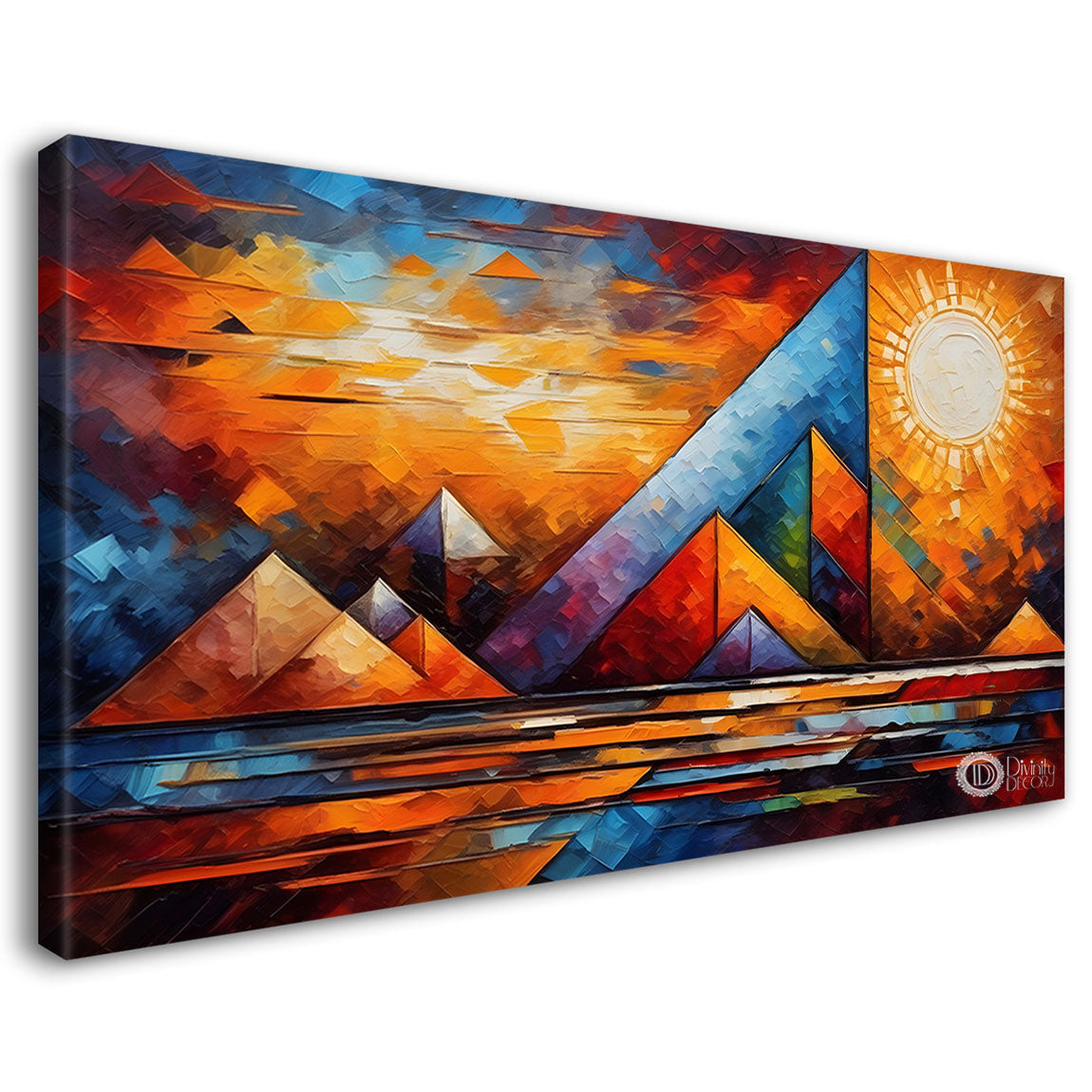 Mountains in texture modern art Canvas Painting - Design - Modern-L-399