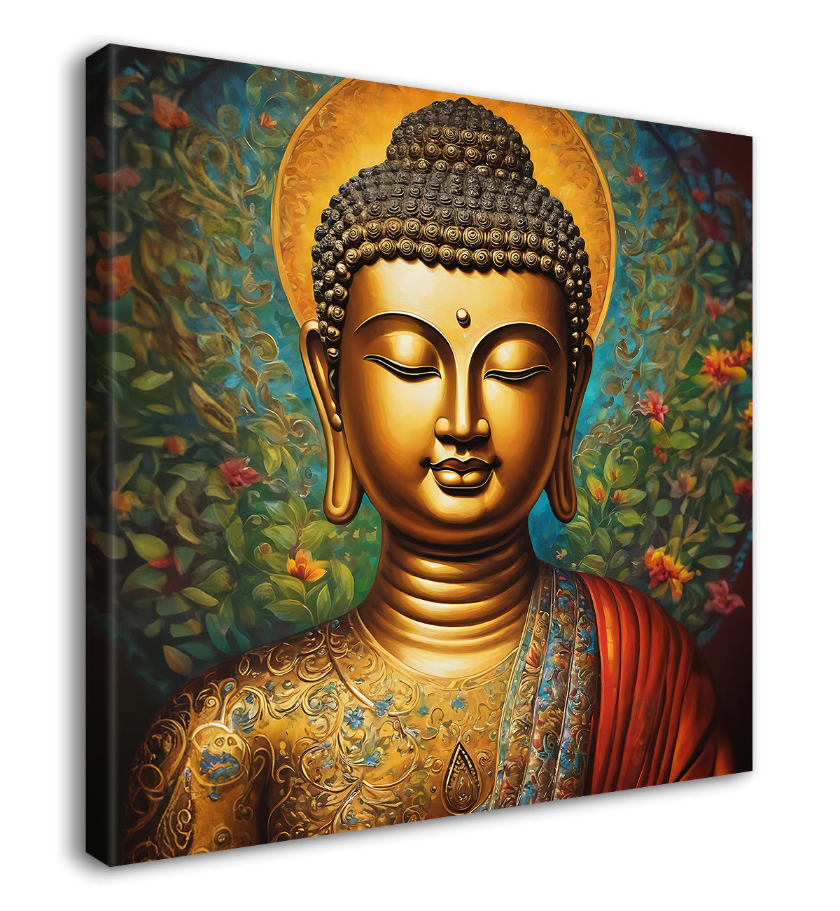 Golden Buddha Painting texturd painting 24x24 inch Buddha-S-3