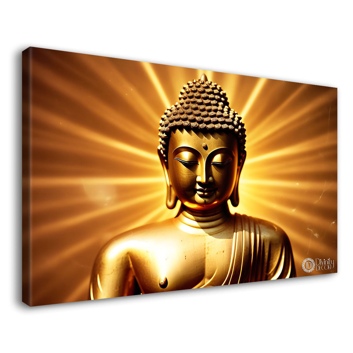 Golden buddha textured painting Canvas Wall Painting - Buddha-3