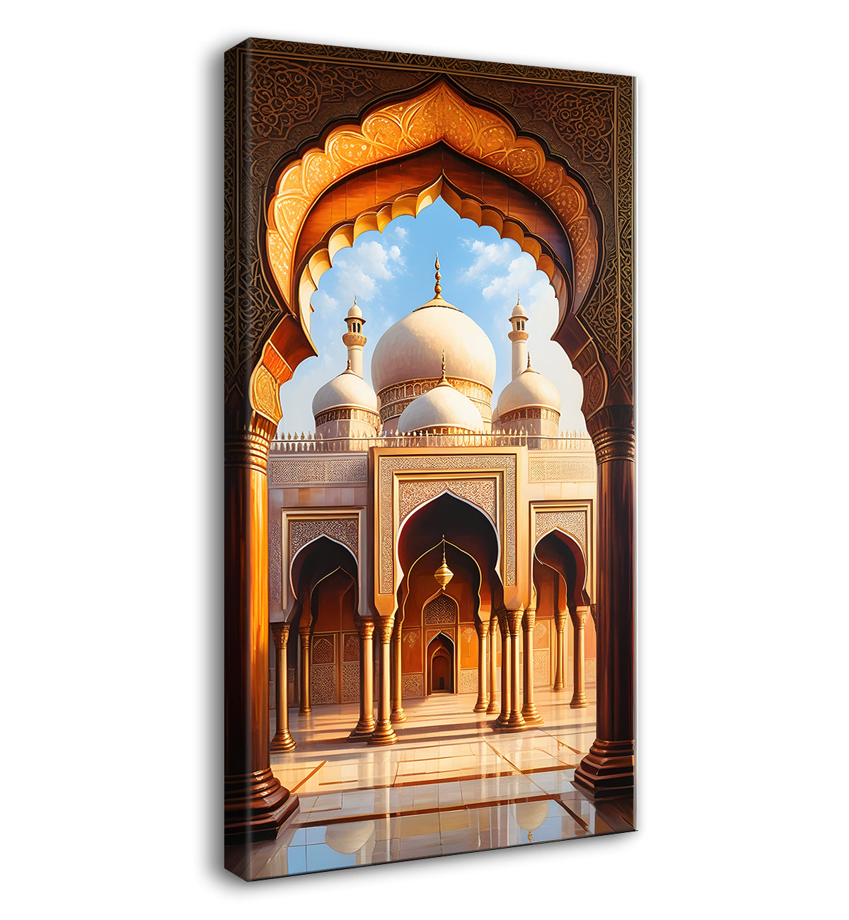 Islamic mosque with bright colours modern art - Islamic paintings-V-3