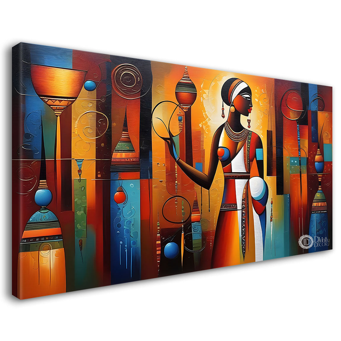 Tribal Textured art Canvas Painting - Design - Modern-L-401