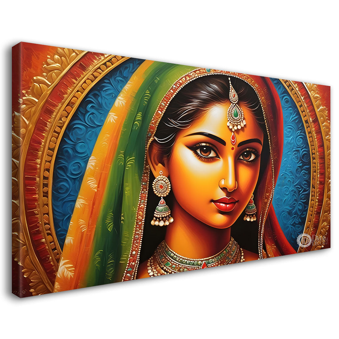 Beauty in brown lady textured modern art Canvas Painting - Design - Modern-L-405
