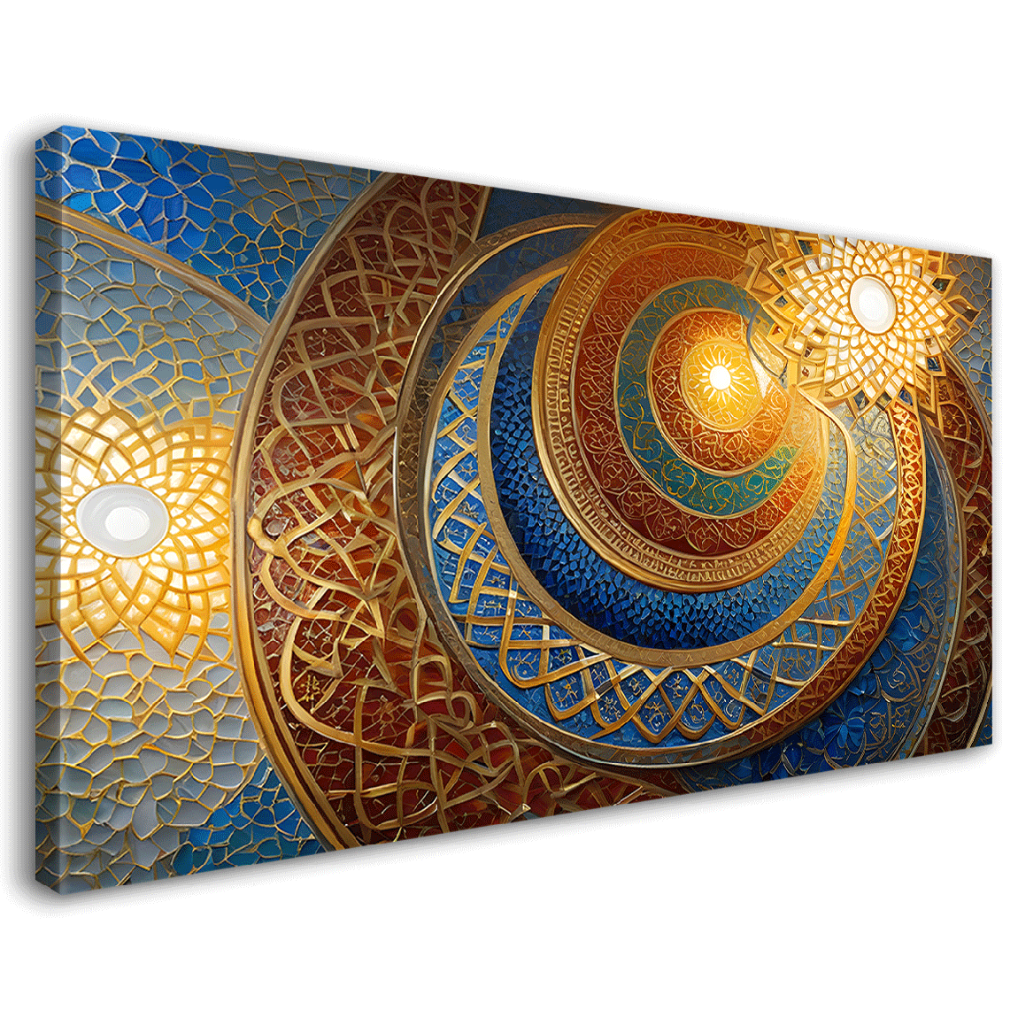 Islamic textured modern art in bright colors Canvas Painting - Islamic paintings - 41
