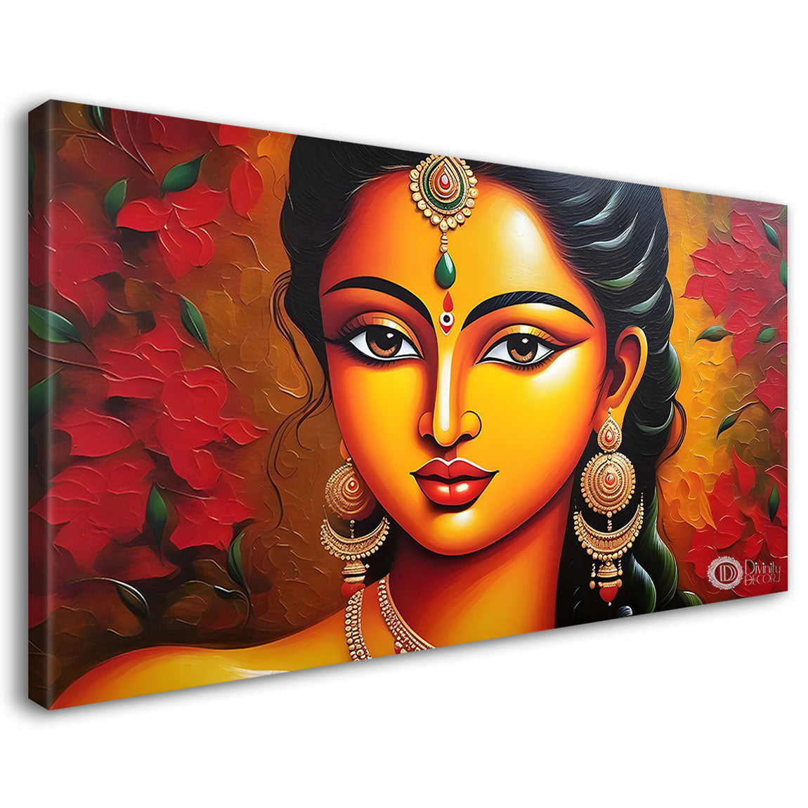 Beauty in brown lady textured modern art Canvas Painting - Design - Modern-L-434