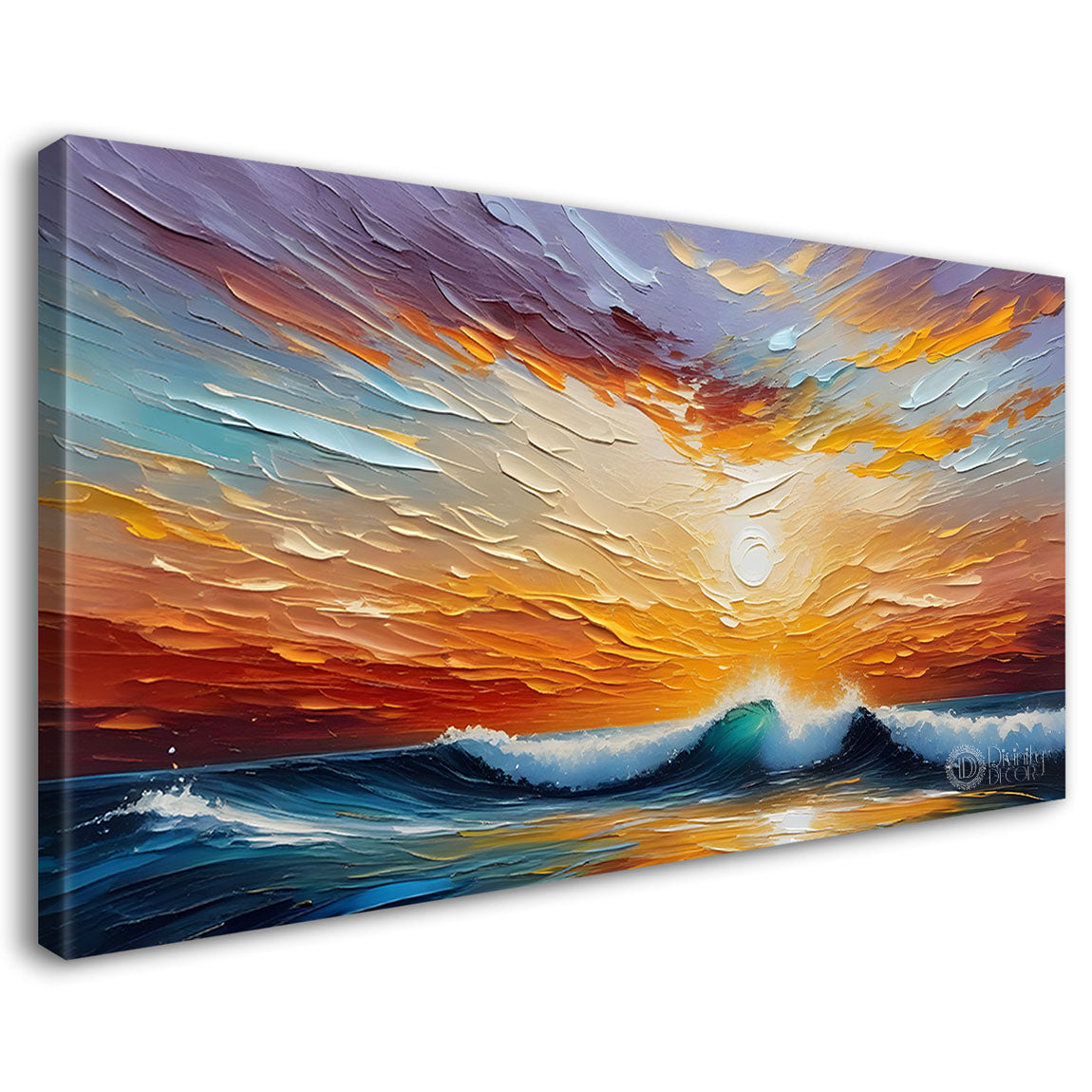 Mountains with the colorful sky painting Canvas Painting - Nature Art -436