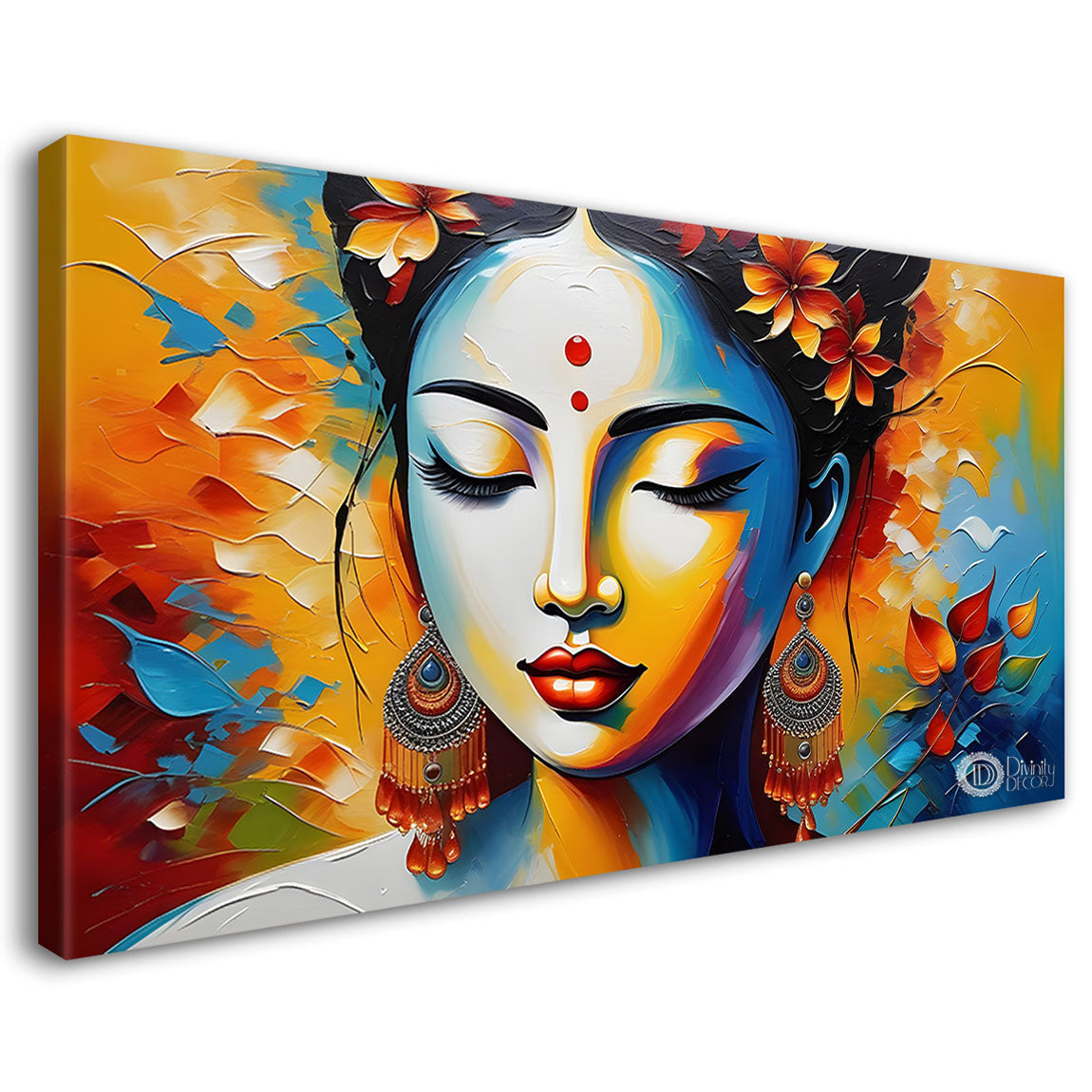 Tribal lady face modern art Canvas Painting - Design - Modern-L-438