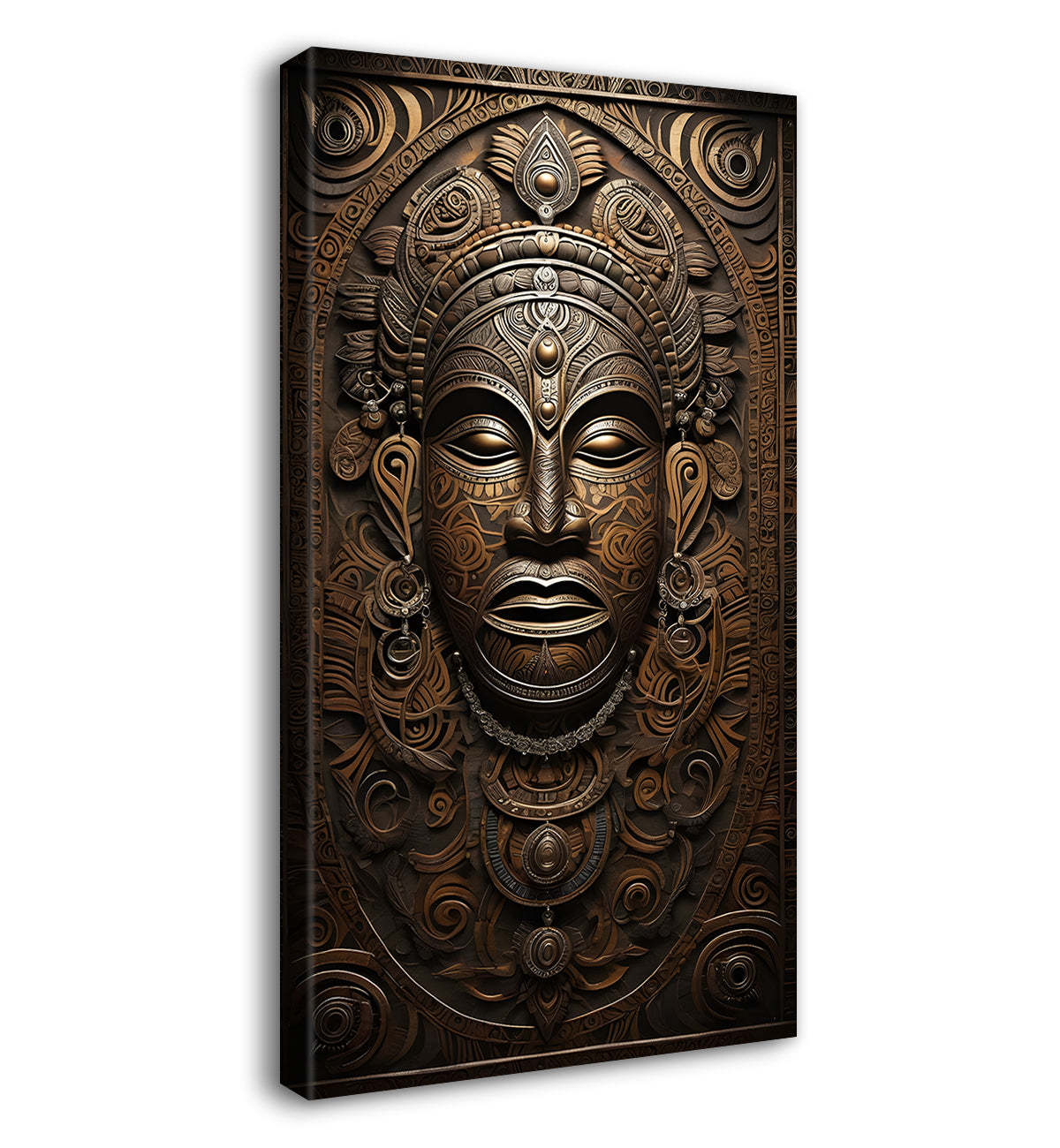 Egyptian face with dark golden modern art painting Canvas Painting - Design - Modern-V-43