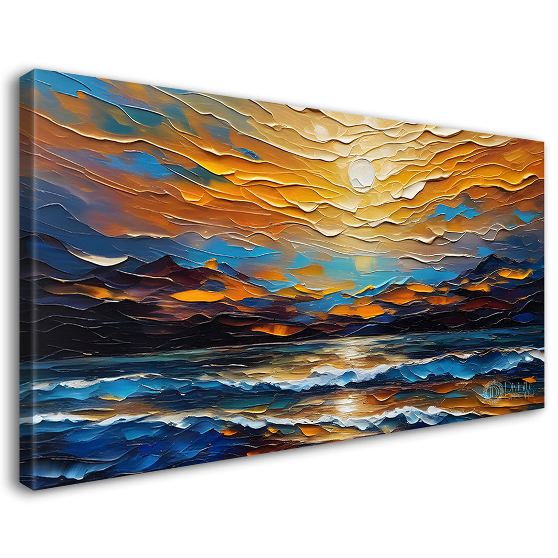 Sunrise textured painting Canvas Painting - Nature Art -443