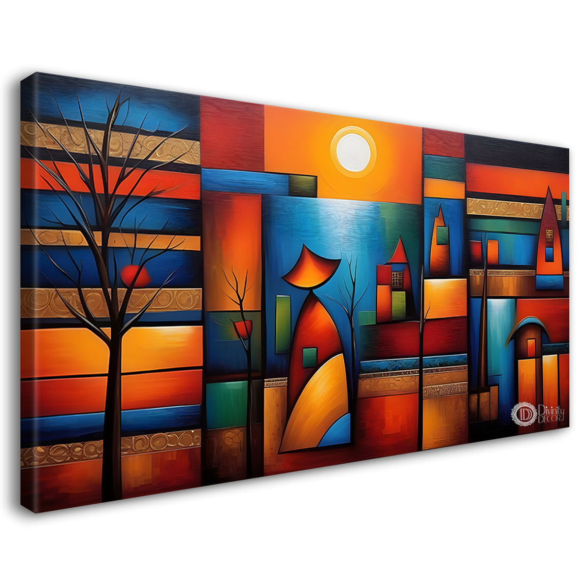 Gematrical pattern modern art Canvas Painting - Design - Modern-L-445