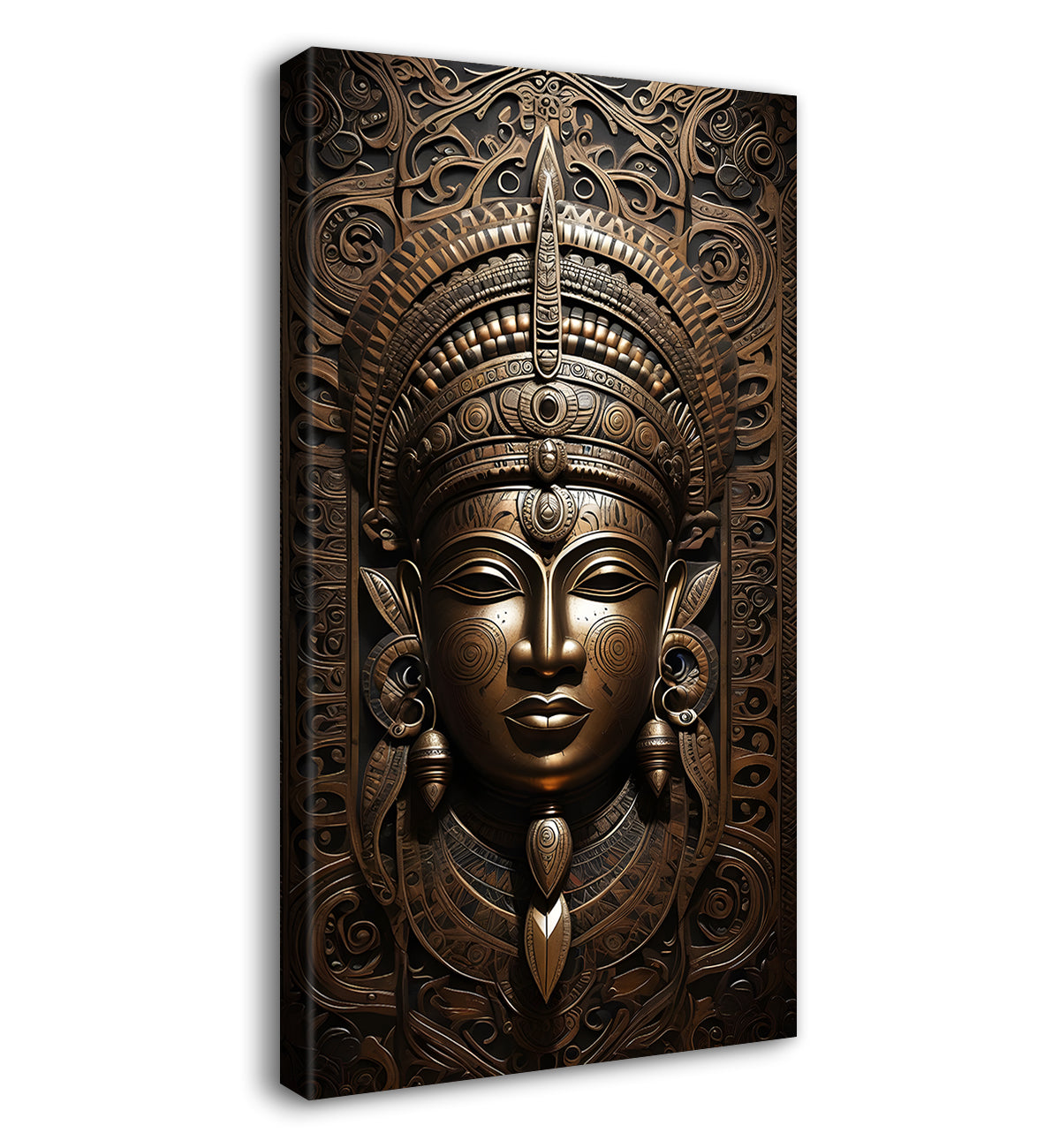 Egyptian face with dark golden modern art painting Canvas Painting - Design - Modern-V-44