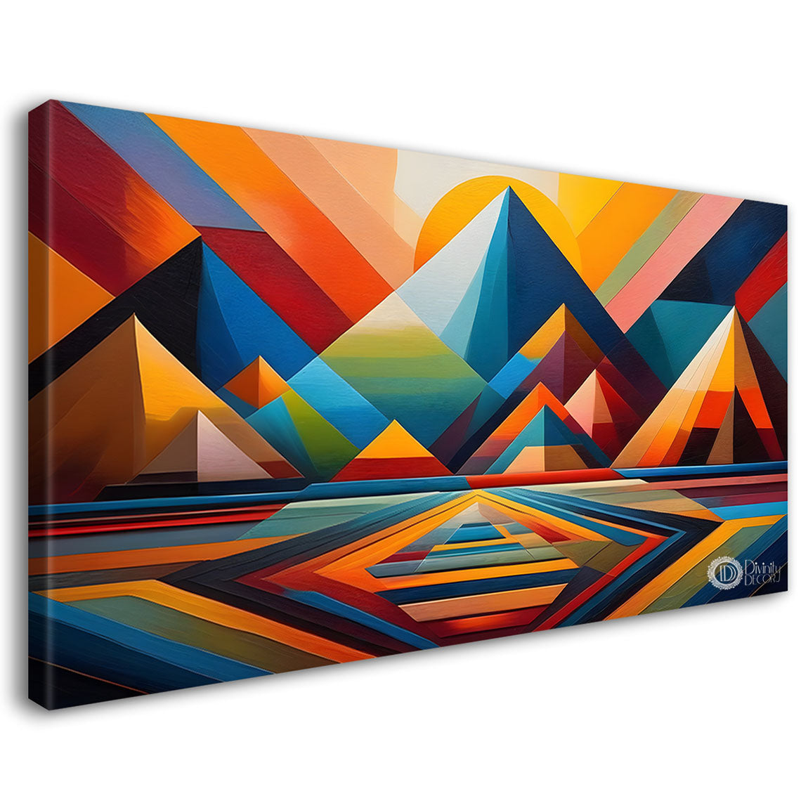 Mountains in texture modern art Canvas Painting - Design - Modern-L-453