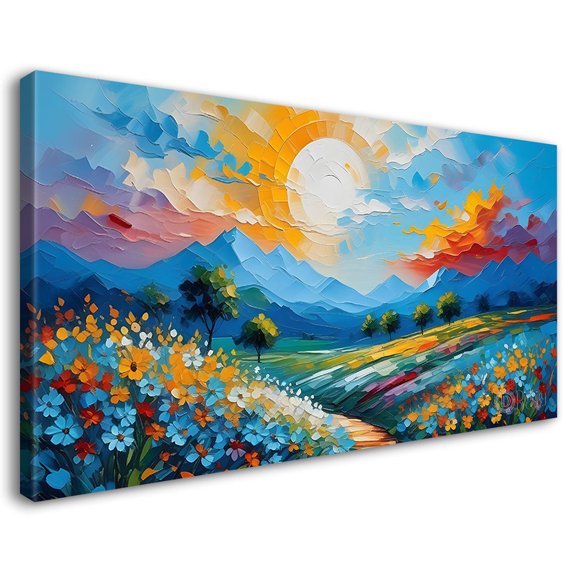 Mountains and greenery painting Canvas Painting - Nature Art -459