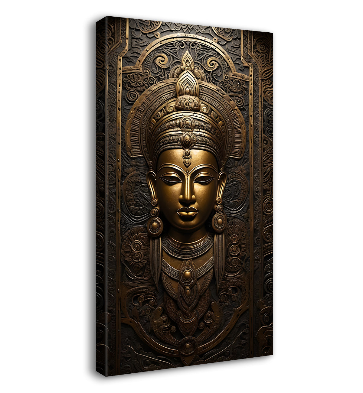 Egyptian face with dark golden modern art painting Canvas Painting - Design - Modern-V-45