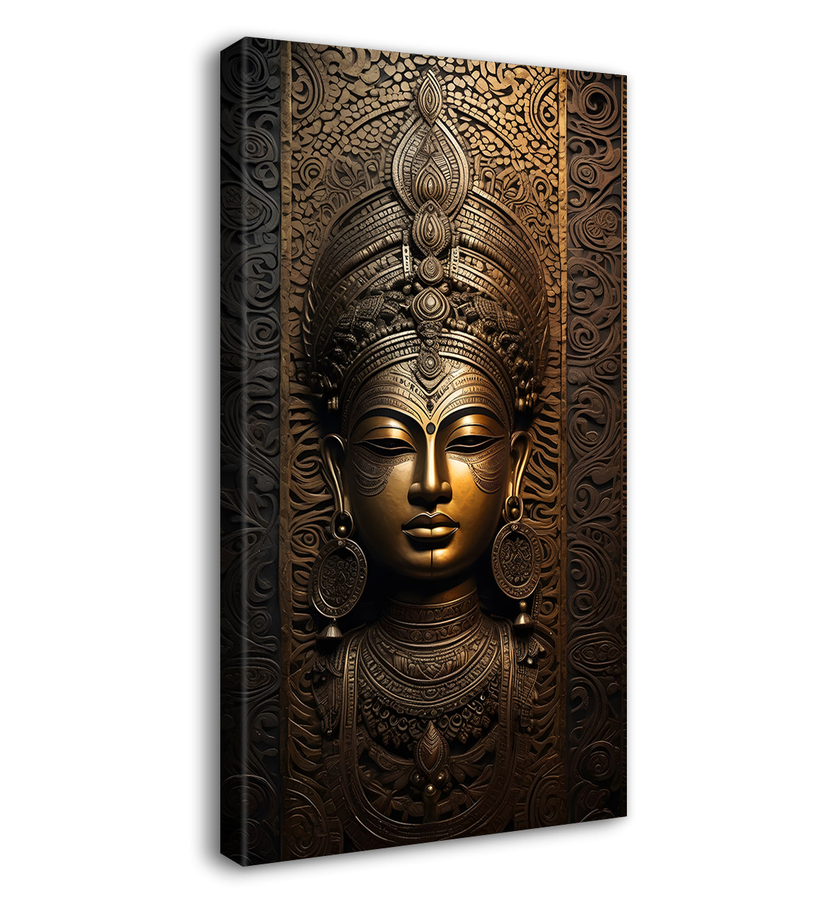 Egyptian face with dark golden modern art painting Canvas Painting - Design - Modern-V-46
