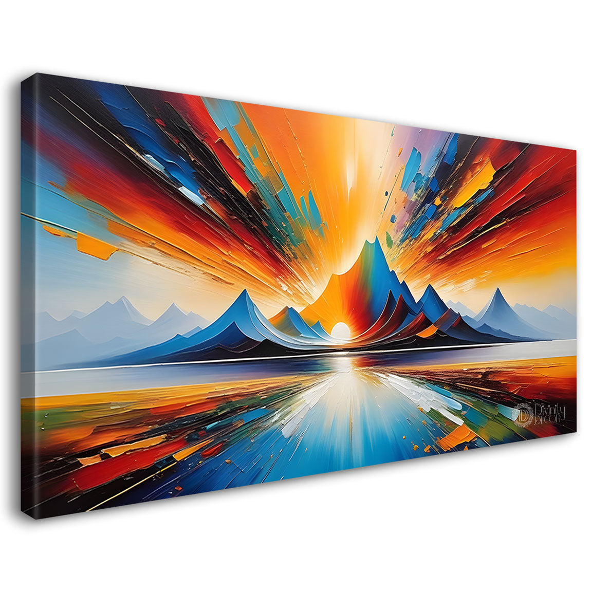 Colorful mountains painting Canvas Painting - Nature Art -470