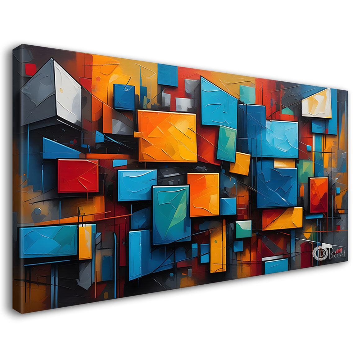 Gematrical pattern modern art Canvas Painting - Design - Modern-L-473