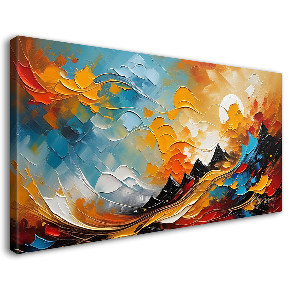 Colorful textured painting art Canvas Painting - Nature Art -478
